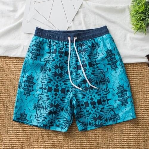 Summer vacation floral printing beach shorts men swimwear sports leisure board shorts briefs male man swimsuit sunga shorts