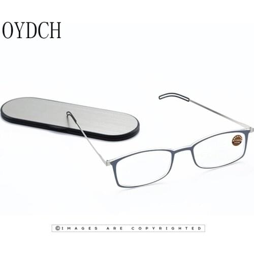 Anti blue-ray universal ultra-thin reading glasses for men and women to send portable mobile phone glasses case +1.50 +2.00