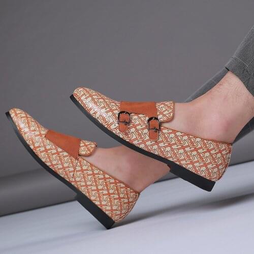 High Quality Luxury Men Shoes Patnet Leather Monk Strap Oxford Shoes for Men Wedding Business Formal Suit Mens Dress Shoes