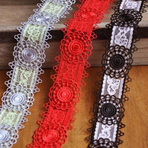 2Meters Grey Black Flowers Water Soluble Lace Trims DIY Handmade Necklace Pendant Home Sofa Curtain Skirt Handcrafts 38mm Wide