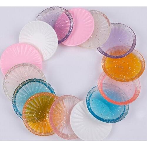 2Pieces Dollhouse Trays Plates Durable Mini Food Dishes Tableware Miniature Dolls House Accessories Doll Kitchen Toys