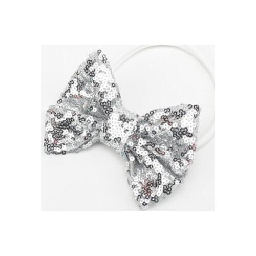 2017 Baby/Girls/Children Hair Band Accessories 10PCS Lovely Headband Sequined Bowknot Hairband Nylon Elastic Head band Girl