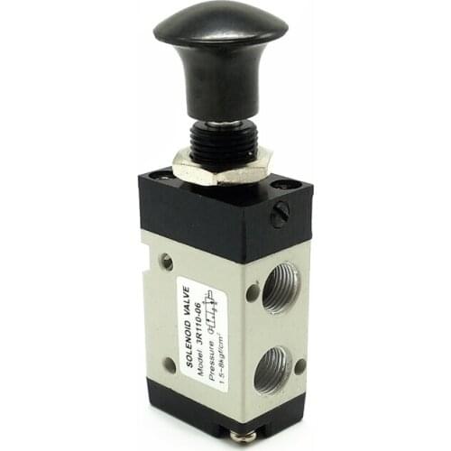 3R110-06 G1/8'' Manual Hand Pull Valve 2 Position 3 Way Pneumatic Hand Valve