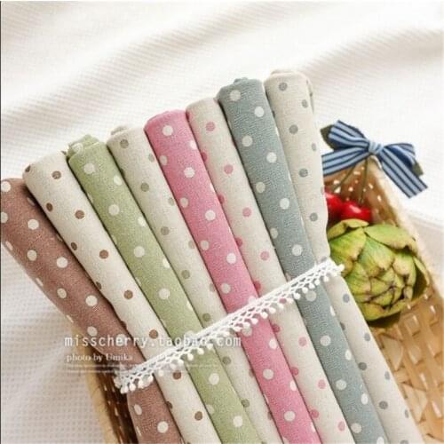 8 pcs / lot 45*45cm Linene Fabric Vintage Sewing Knitted Quilting Textile Cloth For Patchwork