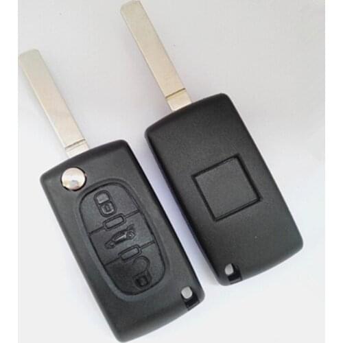 CE0536 3 Button Flip folding Remote Key For Peugeot 307 433MHZ ID46 ASK/FSK 433MHz PCF7926 chip va2/hu83