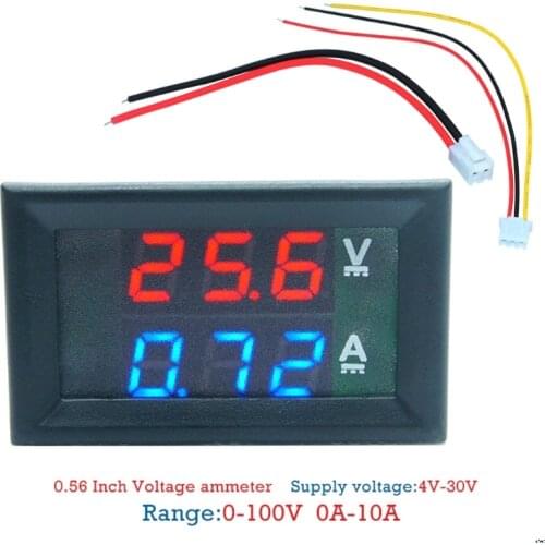 Digital Voltmeter Ammeter DC100V 10A Panel Amp Volt Voltage Current Meter Tester