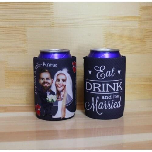 100pcs/lot Portable Stubby Holder Promotional Stubby Holders Can Sleeve Cooler Wedding Gifts Neoprene Beer Cooler Custom Coolers