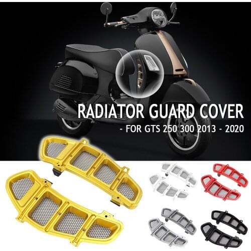 For VESPA GTS300 GTS250 GTS 250 300 Motorcycle Left Right Radiator Guard Grille Protector Bezel Cover 2013-2020 2019 2018 2017