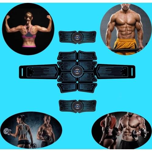 EMS Abdominal Belt Electromagnetic Stimulation Of Muscles Trainer Toner Home Gym Women Men USB Charging Abs Fitness Equipment