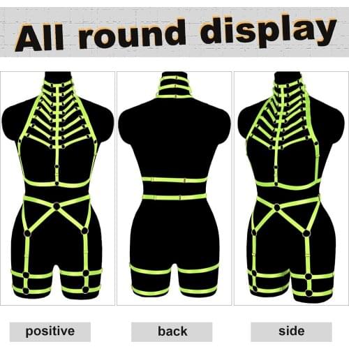 Erotic BDSM Cage Bra Bandage Leg Harness Garter Sexy Body Strap Harness Sex Products Belts For Womens Festival Costume