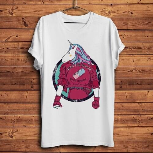 Unicorn AKIRA funny anime t shirt homme new white short sleeve men casual tshirt unisex Harajuku manga streetwear tee