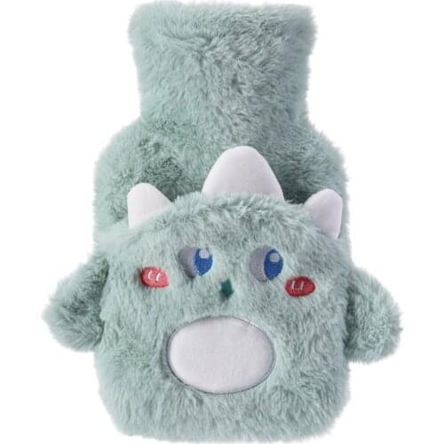 Hot Water Bottle Hand Warmer Faux Fur Cover Cute Winter Portable Gift Cartoon Relaxing Heat Therapy Soft Plush Handwarmer