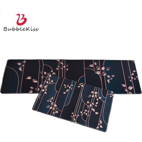 Bubble Kiss PVC Kitchen Carpet Home Black Creative Floor Mats Water And Oil Proof Area Rugs Bath Mats Anti Slip Leather PU Rug