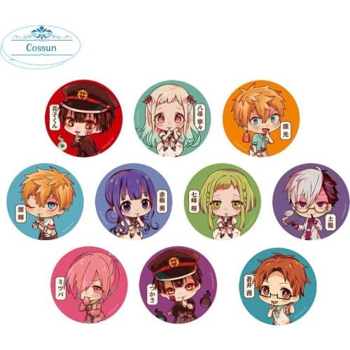58 mm Toilet-Bound Hanako-kun Anime badge Yugi Amane Tsukasa Nene Yashiro Minamoto Kou Teru Mitsuba Metal Badge Brooch Pins