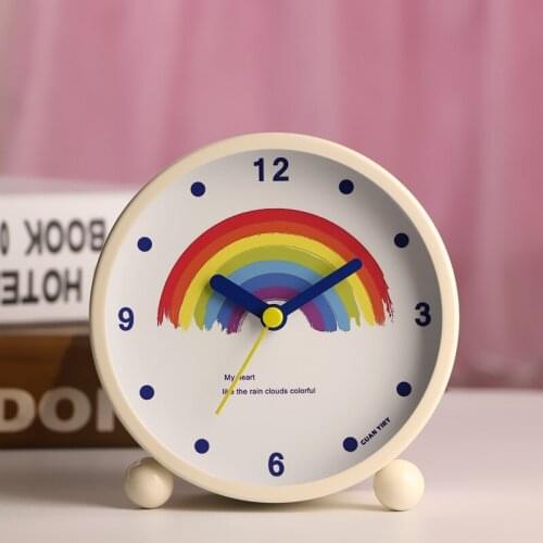 Fashion Portable Alarm Clock Classic Silent Double Bell Alarm Clock Child Movement Bedside Night Light Alarm Clock DF50AC
