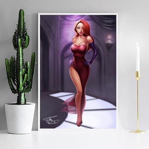 Sexy Jessicas Rabbits Nordic Style Wall Art Canvas Painting Poster Abstract Print Decorative Picture For Living Room Home Decor