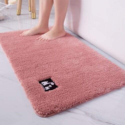 Cotton Fiber Bath Mat, Super Absorbent Bath Mats, Bathtub Floor Mats, Bathroom Doormat, Bathroom
