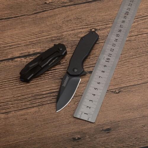 New Kershaw 1375BLK folding pocket outdoor camping hunting knife D2 blade all steel handle Tactical Survival Utility knives EDC