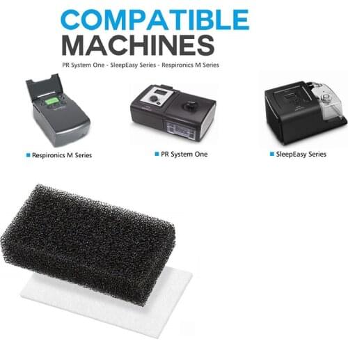 Foam Filter and Ultra Fine Filters CPAP-Filters for Philips Respironics M Series, PR System One and SleepEasy Series Machines