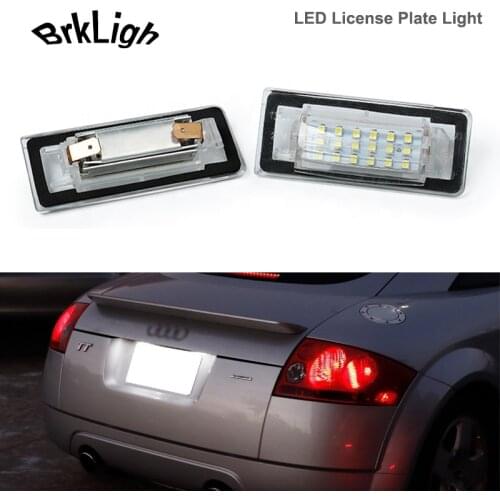 2pcs Suber Bright No Error LED License Plate Lights Car Accessories For Audi TT MK1 8N Roadster 8N9 Coupe 8N3 Number Plate Lamps