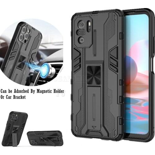Armor Structure Shockproof Case For Xiaomi Mi 11 Lite 10T Poco F3 X3 M3 Redmi Note 9 10 Pro 9S 10S Magnetic Protective Cover