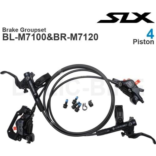 SHIMANO SLX M7100 Hydraulic Brake groupset M7100 Lever M7120 4 piston Brake with Pads for MTB Bike Original parts
