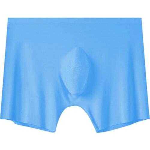 Ice Silk Men Underwear Ultra-thin Translucent Sexy Mens Panties Boxer Short Comfortable Breathable Cool Underpants 3xl Hombre