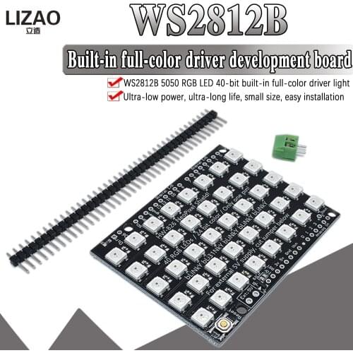 WS2812B 40 RGB LED WS2812 5X8 Pixel Dot Matrix Shield Addressable LED Module Board for Arduino UNO R3