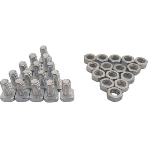 15pcs Precision Greenhouse Square Head Nuts and Bolts Replacements