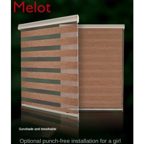 Louver Curtain Bathroom Curtain Kitchen Office Shutter Sun Protection Thermal Insulation Lifting Double-Layer Soft Gauze Curtain