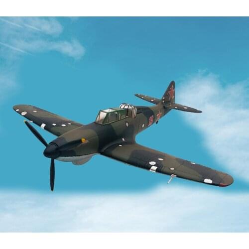 1/76 Diecast Model WWII Soviet Union Airforce IL-2 Attacker Aircraft Military Airplane Toys Model Home Office Tale Top Decor