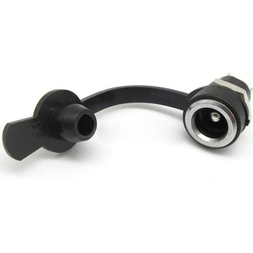 10pcs Copper 5.5*2.1mm or 5.5*2.5mm DC Power Jack 2 feet welding wire with nut + 10pcs Waterproof Cap