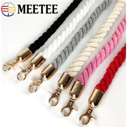 120cm Meetee Cotton Rope Cords with Buckles Bag Strap for Women Handbag Handles Crossbody Chains Replacement DIY Parts accessory
