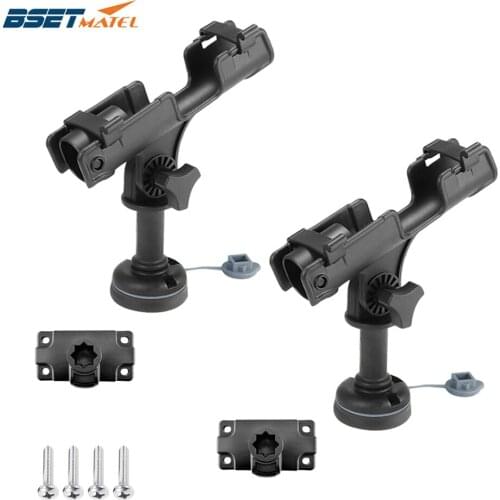 2X ABS Fishing Rod Pole Holder Rack Rest Adjustable Removable Kayak Boat Support Boat Fishing Tackle Accessories Pole Bracket