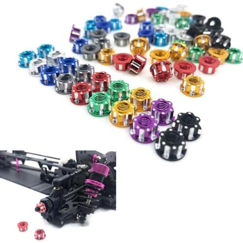 4pcs Alloy M4 Carving Design Hexagonal Nuts For HSP Sakura D3 D4 1/10 RC Remote Control Car Accessories