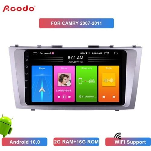 ACODO 2+16G Android 10.0 Car Radio Multimedia Player For Toyota Camry 2007-2011 Navigation GPS 2 din