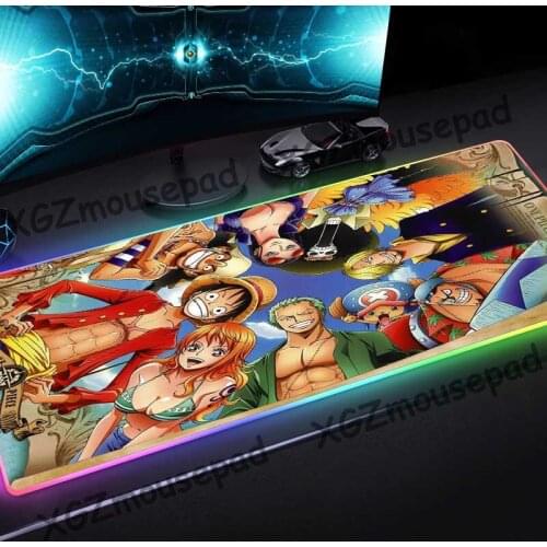 XGZ Cartoon Elk Large RGB Mouse Pad Black Lock Edge Anime Anime Sexy Girl Nami Custom Computer Desk Mat Rubber Non-slip Xxl