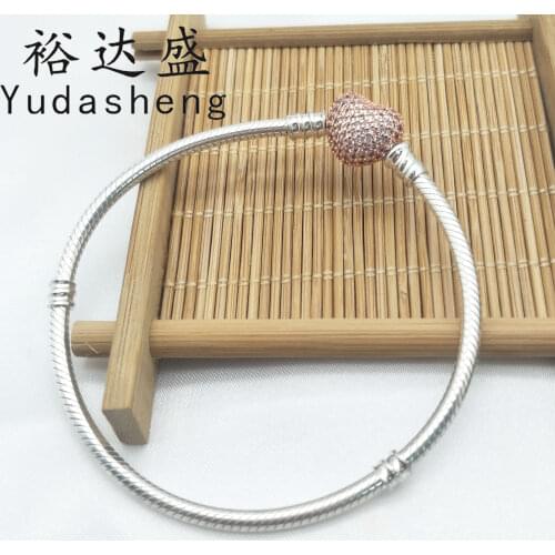 Sterling Silver Moments Heart Clasp Snake Chain Bracelet Inlaid Cubic Zirconia More Dazzling Effect
