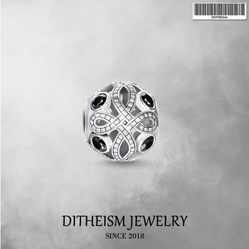 DIY Making Beads Love Knot Charm 5mm Hole,2018 Fashion Silver Jewelry Trendy Gift For Women Men Boy Girl Fit Bracelets Necklace