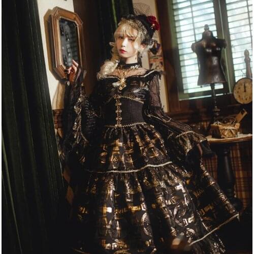 Black Lolita dress Gothic Cross Dress