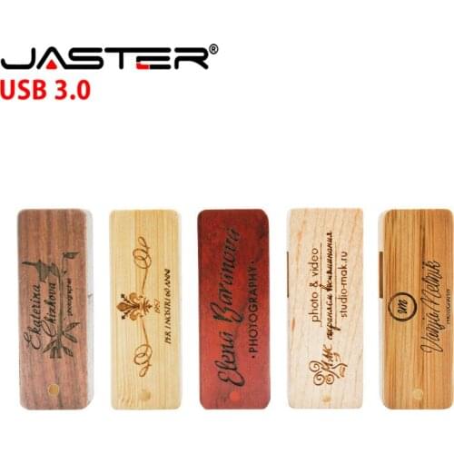 JASTER USB 3.0 LOGO personality wooden USB flash drive creative gift custom LOGO wood bamboo pendrive 4G 8GB 16GB 32GB U disk