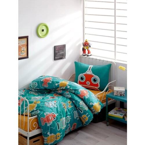 Colorful pattern 100% cotton bedding set for kids multi-size bed sheets duvet cover pillow case one piece bedding individually