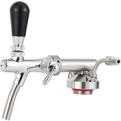 Mini Keg Tap Dispenser Stainless Steel Beer Growler Spear, Adjustable Tap Faucet & Premium Co2 Charger Kit homebrew Accessories