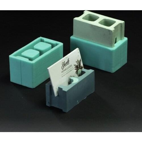 Multifunctional cement business card holder mold pen holder silicone mold concrete household decoration office stationery mold
