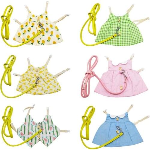 Pet Rabbit Soft Harness Leash Small Animal Vest Lead for Hamster Rabbit Bunny Pet Chest Straps for Walking Pet Products