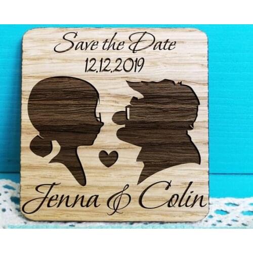 Personalized save the date - Wood Save The Date Magnets Ellie and Carl save the date Ellie and Carl wedding - Save the Date Ma
