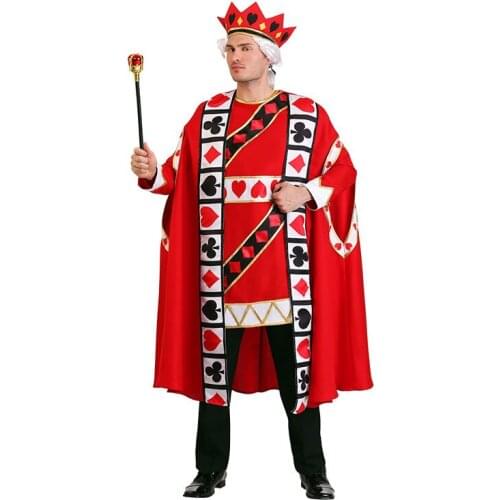 New Halloween Kid Adult Stage Performance Red heart The king of hearts Cosplay costume Alice cosplay ship fast st stock