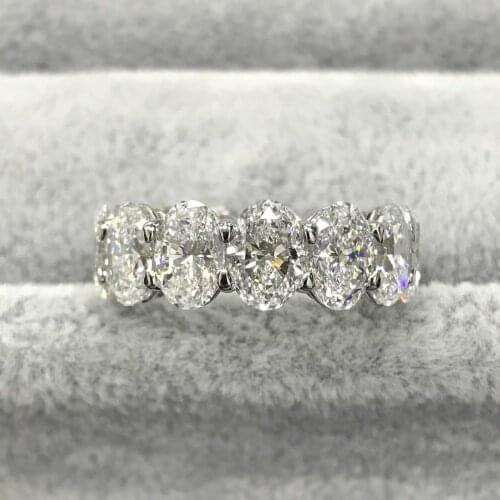 Solid real products real 925 sterling silver wedding band Ring eternity for women bridal bride Engagement jewelry persona R5343S
