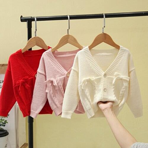 Autumn Baby Clothes Toddler Girl Sweater Childrens Clothing Kids Long Sleeve Casual Tops Solid Color Cardigan Ropa Bebe