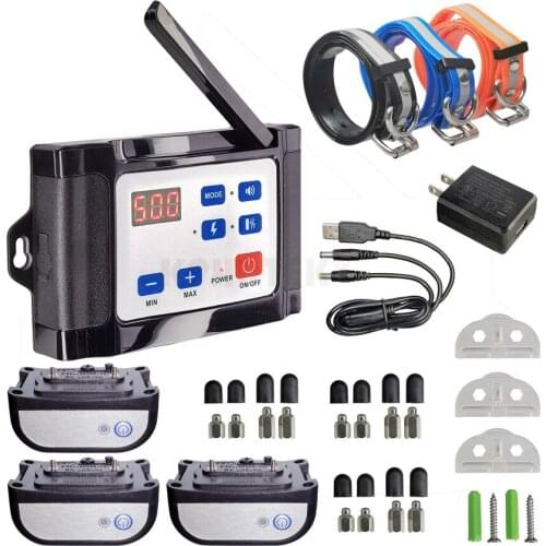 10 Sets 2 in 1 Electric Wireless Dog Fence and Remote Training System 888 Waterproof and Rechargeable Collar